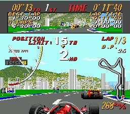 Carrera en el modo Super Monaco GP.